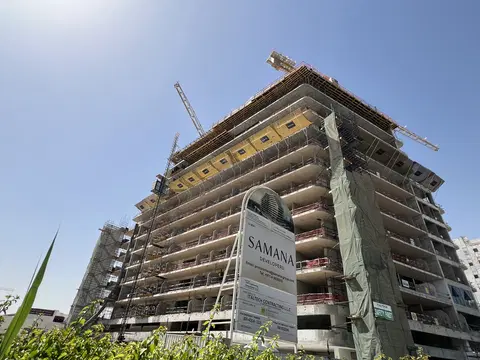 Samana Portofino, Dubai Production City construction progress — 19 May 2026, 47.23% complete, photo 4 of 9