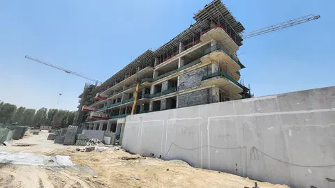 Olivia Residences, Dubai Investments Park construction progress — 13 May 2026, 30.79% complete, photo 7 of 9