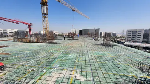 Olivia Residences, Dubai Investments Park construction progress — 13 May 2026, 30.79% complete, photo 6 of 9
