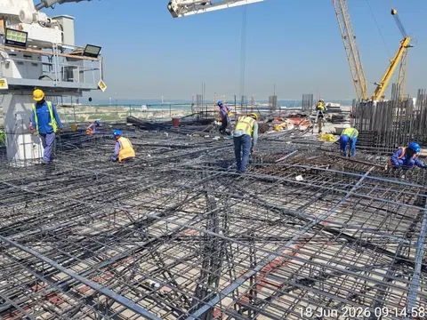 The Melgrano, Jumeirah 2 construction progress — 18 June 2026, 32.04% complete, photo 2 of 7