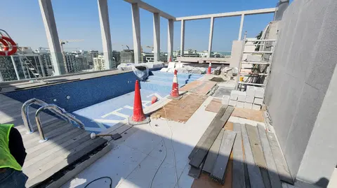 Ход строительства Hyde Walk Residence, Jumeirah Garden City — 9 октября 2025, готовность 98.57%, снимок 14 из 14