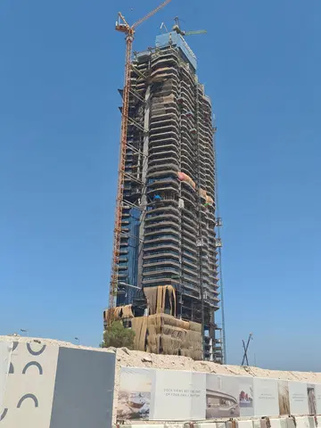 The Residences, Al Habtoor Grand, Dubai Marina construction progress — 11 June 2026, 35.29% complete, photo 13 of 17