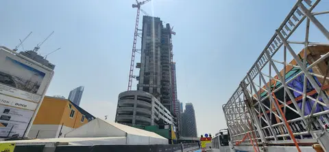 One River Point, Business Bay construction progress — 21 July 2026, 35.43% complete, photo 10 of 10