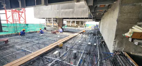 One River Point, Business Bay construction progress — 21 July 2026, 35.43% complete, photo 3 of 10