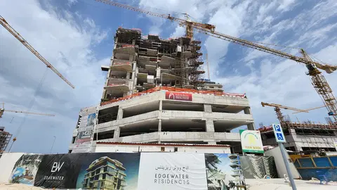 Ход строительства Edgewater Residences, Dubai Islands — 6 апреля 2026, готовность 27.88%, снимок 7 из 9
