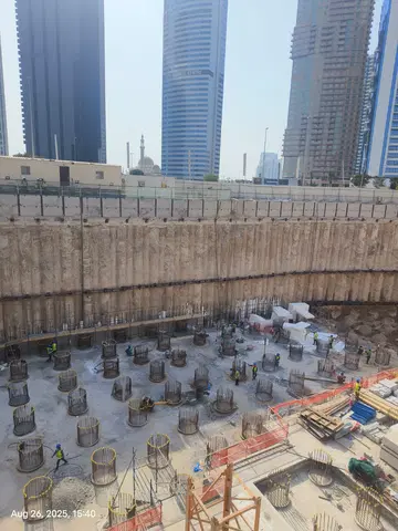 Ход строительства Diamondz by Danube, Jumeirah Lakes Towers — 26 августа 2025, готовность 9.46%, снимок 2 из 4