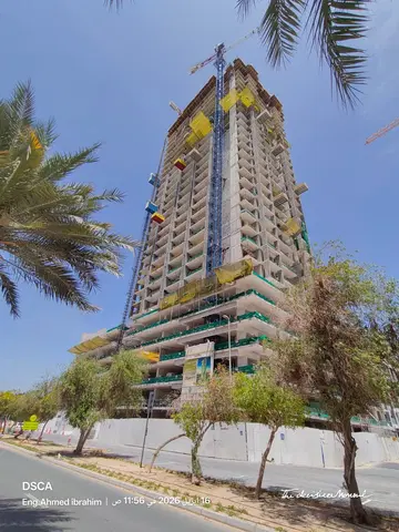 The Fifth Tower, Jumeirah Village Circle construction progress — 17 April 2026, 45.27% complete, photo 2 of 14
