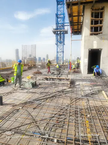 The Fifth Tower, Jumeirah Village Circle construction progress — 17 April 2026, 45.27% complete, photo 4 of 14
