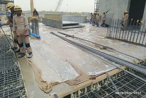 Sobha Orbis, Motor City construction progress — 13 August 2026, 18.20% complete, photo 15 of 19