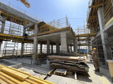 320 Riverside Crescent, Sobha Hartland 2 construction progress — 24 August 2026, 56.67% complete, photo 12 of 15