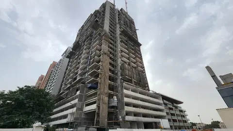 Ход строительства The Vyne Residences, Jumeirah Village Triangle — 17 декабря 2025, готовность 63.72%, снимок 4 из 10
