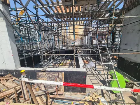Linden Residences, International City 2 construction progress — 30 April 2026, 11.88% complete, photo 4 of 4