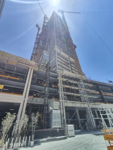 One by Binghatti, Business Bay construction progress — 14 May 2026, 50.21% complete, photo 4 of 17