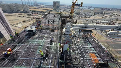 The Pier Residence, Maritime City construction progress — 14 July 2026, 34.81% complete, photo 3 of 10