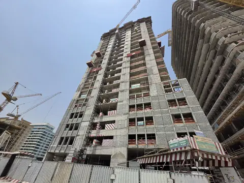 Time 3, DubaiLand Residence Complex construction progress — 24 August 2026, 47.14% complete, photo 3 of 8