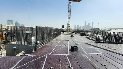 Montage, Culture Village construction progress — 16 February 2026, 16.42% complete, photo 1 of 15