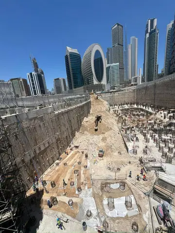 Enara By Omniyat, Business Bay construction progress — 12 June 2026, 7.25% complete, photo 5 of 5