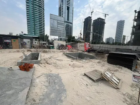 Greygate Residences, JVC District 11 construction progress — 9 July 2026, 6.47% complete, photo 3 of 6