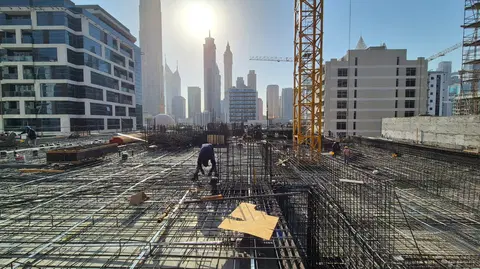 Ход строительства ENSO Jade, Jumeirah Garden City — 20 октября 2025, готовность 13.61%, снимок 2 из 5