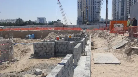 Ход строительства Allura Residences, JVC District 11 — 26 февраля 2026, готовность 4.24%, снимок 2 из 4