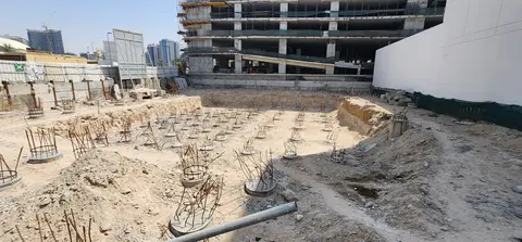 Q Gardens Aliya, JVC District 12 construction progress — 5 July 2026, 7.70% complete, photo 5 of 5