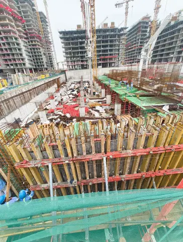 Azizi Venice 12, Azizi Venice construction progress — 22 April 2026, 15.29% complete, photo 1 of 6