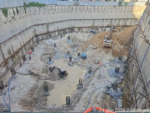 The One By Prestige One, Barsha Heights construction progress — 11 June 2026, 6.54% complete, photo 3 of 8