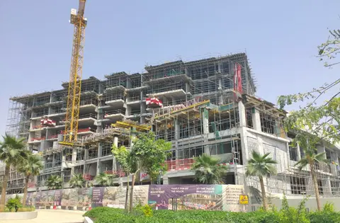 Beachfront Gates 1, Dubai South Residential District construction progress — 14 April 2026, 36.34% complete, photo 2 of 10