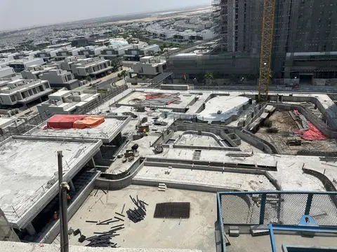 Beachfront Gates 2, Dubai South Residential District construction progress — 14 July 2026, 41.73% complete, photo 5 of 9