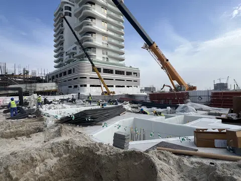 Esme' Beach Residences, Dubai Islands construction progress — 14 April 2026, 6.02% complete, photo 2 of 4