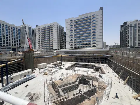 The Boulevard by Prestige One, DubaiLand Residence Complex construction progress — 23 June 2026, 4.82% complete, photo 2 of 4