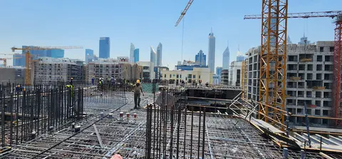 Rose Gardens 1, Jumeirah Garden City construction progress — 8 June 2026, 27.82% complete, photo 9 of 18