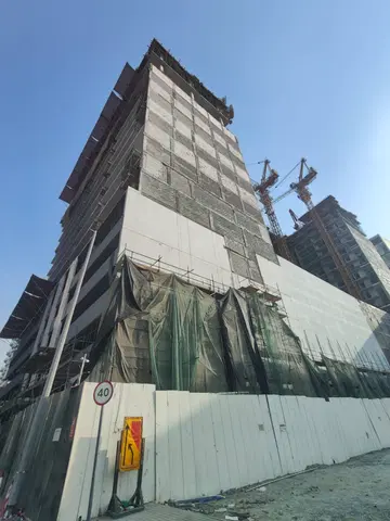 Ход строительства Binghatti Ruby, JVC District 16 — 23 июля 2026, готовность 46,43%, снимок 14 из 21