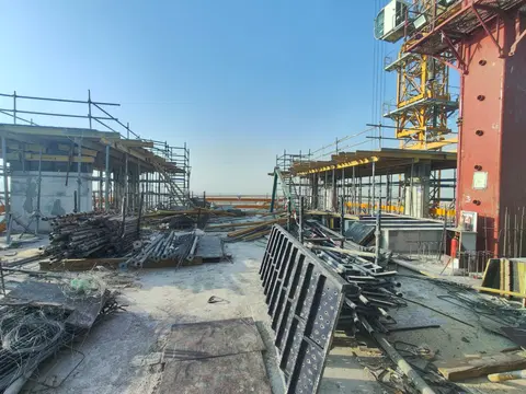 Ход строительства Binghatti Ruby, JVC District 16 — 23 июля 2026, готовность 46,43%, снимок 4 из 21