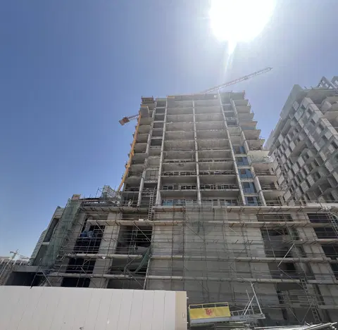 Bliss Tower, DubaiLand Residence Complex construction progress — 19 May 2026, 64.82% complete, photo 1 of 9