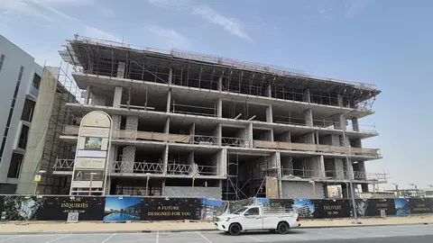 Bling Avenue 1, Dubai South Residential District construction progress — 17 July 2025, 36.79% complete, photo 1 of 6
