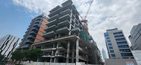 Ход строительства Elemental 22, Jumeirah Garden City — 9 июля 2026, готовность 25,86%, снимок 2 из 8