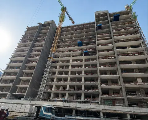 Azizi Riviera 53, Azizi Riviera construction progress — 30 July 2026, 63.19% complete, photo 3 of 12