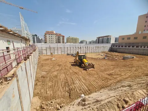 Elevia Residences, International City 2 construction progress — 30 April 2026, 3.02% complete, photo 1 of 5