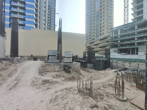 Tetris Tower, Jumeirah Village Circle construction progress — 30 July 2026, 8.08% complete, photo 3 of 4