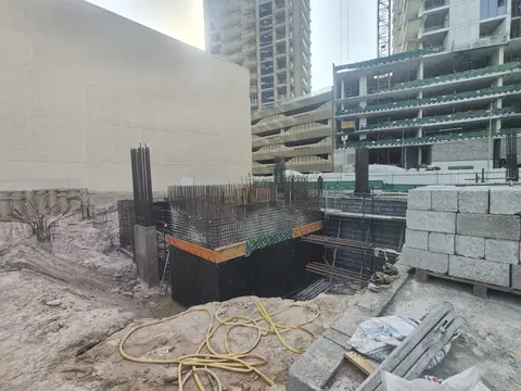 Tetris Tower, Jumeirah Village Circle construction progress — 30 July 2026, 8.08% complete, photo 1 of 4