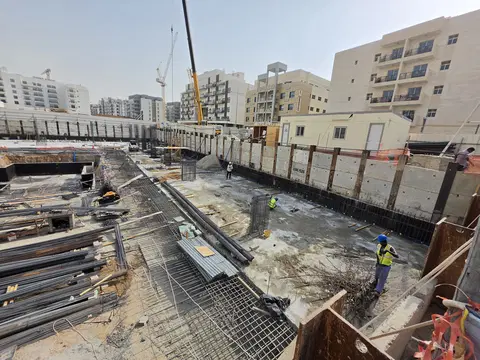 Vio Residences, International City 2 construction progress — 3 August 2026, 6.43% complete, photo 2 of 4