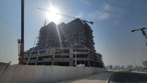 Ход строительства Beach Walk 4, Dubai Islands — 13 августа 2026, готовность 42,87%, снимок 9 из 12