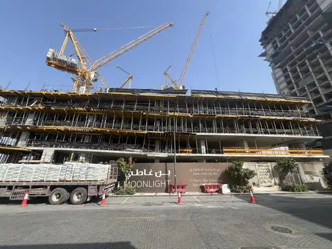 Binghatti Moonlight, Al Jaddaf construction progress — 29 June 2026, 19.24% complete, photo 2 of 7