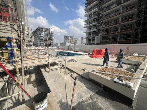 Azizi Riviera 58, Azizi Riviera construction progress — 21 January 2026, 76.05% complete, photo 1 of 12