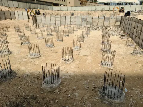 Aurelia Residence, Sports City construction progress — 17 April 2026, 4.46% complete, photo 2 of 4