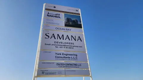 Ocean Bay By Samana Developers, Dubai Islands construction progress — 9 February 2026, 0.04% complete, photo 1 of 8