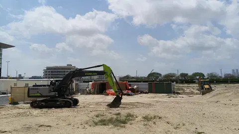 Saddlewood Park, Meydan Avenue construction progress — 14 April 2026, 0.10% complete, photo 3 of 4