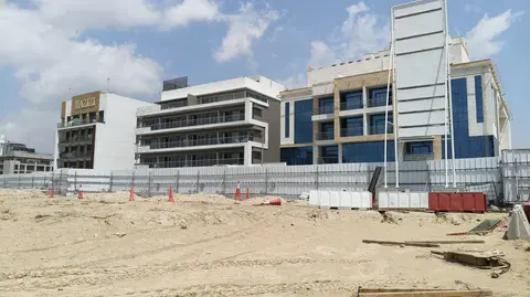 Saddlewood Park, Meydan Avenue construction progress — 14 April 2026, 0.10% complete, photo 1 of 4