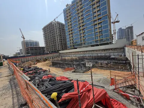 Rivo by Grovy, DubaiLand Residence Complex construction progress — 6 August 2026, 7.03% complete, photo 2 of 4